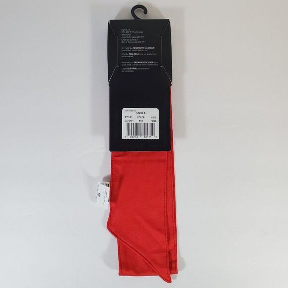 Nike Unisex red DRY Dri-Fit sweat wicking adjustable Head Tie Headband - Red - Picture 3 of 11